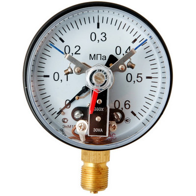 Манометр радиальный ЮМАС ЭКМ160Эк исп.5 (0-25 МПа) М20х1.5 ДК150мм, класс точности 1.5, электроконтактный с магнитомеханическими контактами, 8400380712