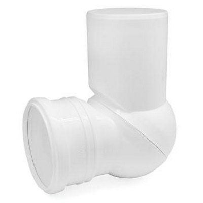 Отвод для внутренней канализации Karmat Ø110/0°- 90° с регулируемым углом для унитаза U1NWC (белый)