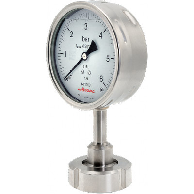 Узел измерения давления радиальный ЮМАС МП100НН.../SD/РМП-Ду50 (-1-9 бар) ДК100мм, класс точности 1.0, 8400381395