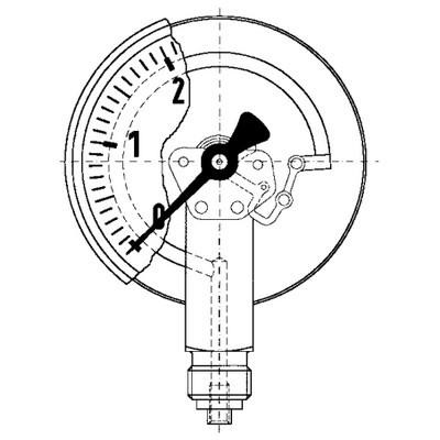 Манометр радиальный ЮМАС ЭКМ160ННЭк (0-25 МПа) М20х1.5 ДК160мм, класс точности 1.5, электроконтактный с магнитомеханическими контактами, 8400380767