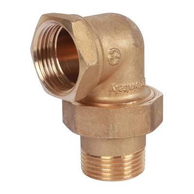 Американка латунная угловая внутренняя/наружная резьба под конус Stout