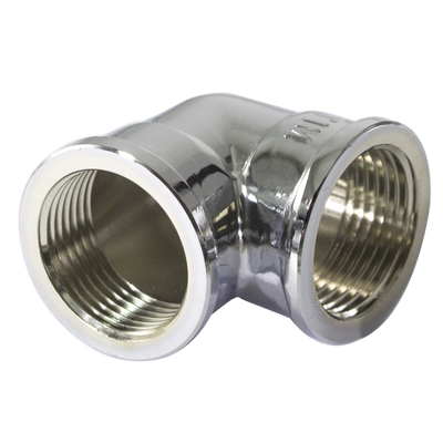 Угол латунный внутренняя/внутренняя резьба хромированный Tim