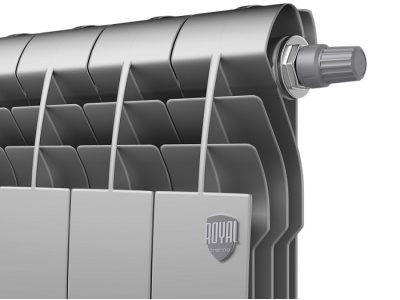 Радиатор отопления Royal Thermo BiLiner 500 Silver Satin VR (Серебристый) 10 секций биметаллический нижнее правое подключение НС-1196687