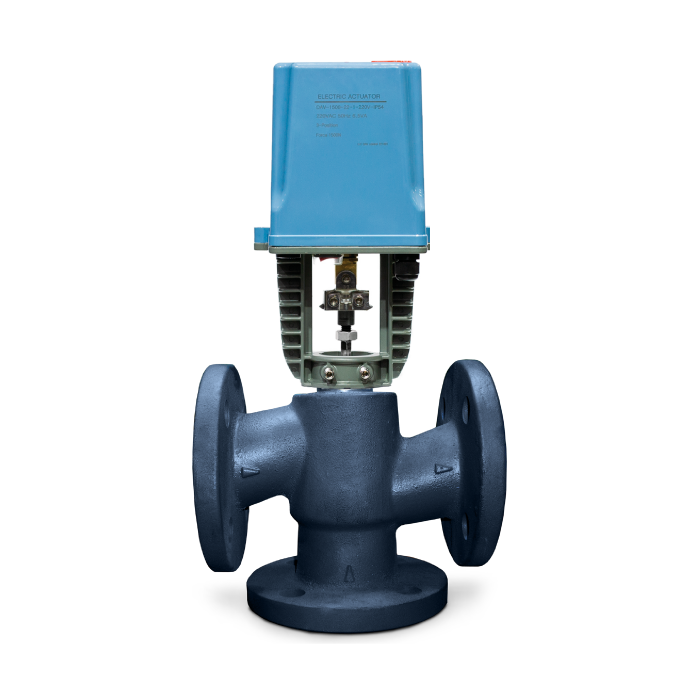 Клапан трёхход. смесит. КПСР КССР40-25-1.4102-СЧ-1,6-150-У электропривод DAV-2500-44-1-220В-IP54-0