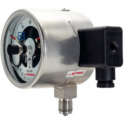 Манометр радиальный взрывозащищённый ЮМАС ЭКМ160ННЭи-Эб-0ExiaIIСТ4GaХ (-0.1-2.4 МПа) М20х1.5 ДК160мм, класс точности 1.0, электроконтактный с индуктивными контактами, 8400380941