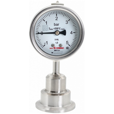 Узел измерения давления радиальный ЮМАС МП100НН.../SD/Tri-Clamp-2" (-1-5 бар) ДК100мм, класс точности 1.0, 8400381424