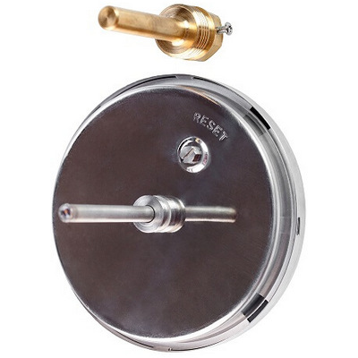 Термометр биметаллический осевой Физтех ТБф-120 (0…160°C) ДК100мм, класс точности 1,5 с медной гильзой ГЗЛ-РТ A2.0*14 U46*9/1, 4687205455321