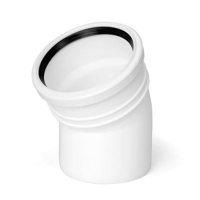 Отвод для внутренней канализации Karmat Ø110/45° B1K4 (белый)