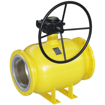 Кран шаровой полнопроходной LD КШ.Ц.Ф.Р.GAS.125.016.П/П.02 Ду125 Ру16 фланцевый стальной с редуктором