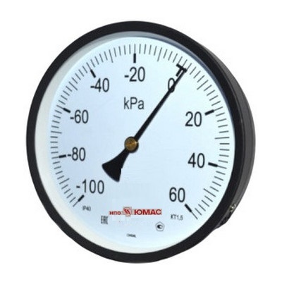Мановакуумметр осевой ЮМАС МВП100М/Т (-0.1-0.06 МПа) М20х1.5 ДК100мм, класс точности 1.5, 8400380139
