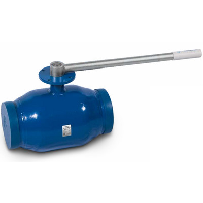 Кран шаровой под приварку Temper 282 Ду350 Ру25 стандартнопроходной, ISO фланец, сталь 09Г2С, 28245350 с голым штоком под привод