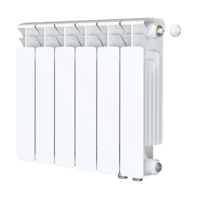 Радиатор отопления Rifar Base Ventil 350 6 секций биметаллический секционный нижнее правое подключение rbvrp35006