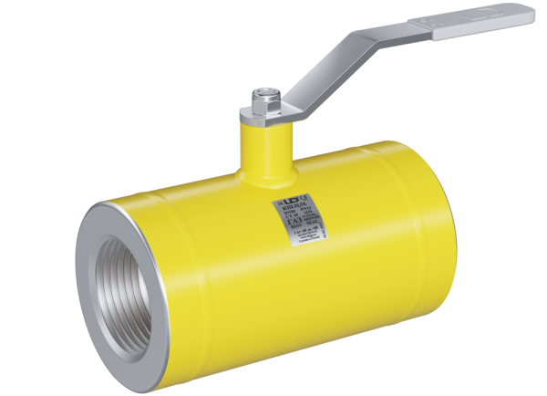 Кран шаровой полнопроходной LD КШ.Ц.М.GAS.015.040.П/П.02 Ду15 Ру40 муфтовый стальной с рукояткой