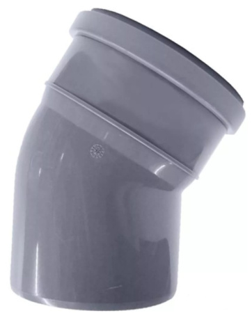 Отвод внутренняя канализация Ø110/30° серый Политэк 100130Политэк