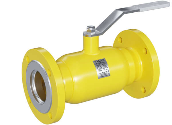 Кран шаровой полнопроходной LD КШ.Ц.Ф.GAS.125.025.П/П.02 Ду125 Ру25 фланцевый стальной с рукояткой