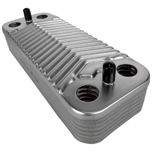 Теплообменник вторичный 14 пластин для котлов Ariston (65104333),Viessmann Vitopend 100-W WH1D 30 kW14P (7829304), NevaLux 8224, 8624 (21000605201100), PHE01-B-14P-154