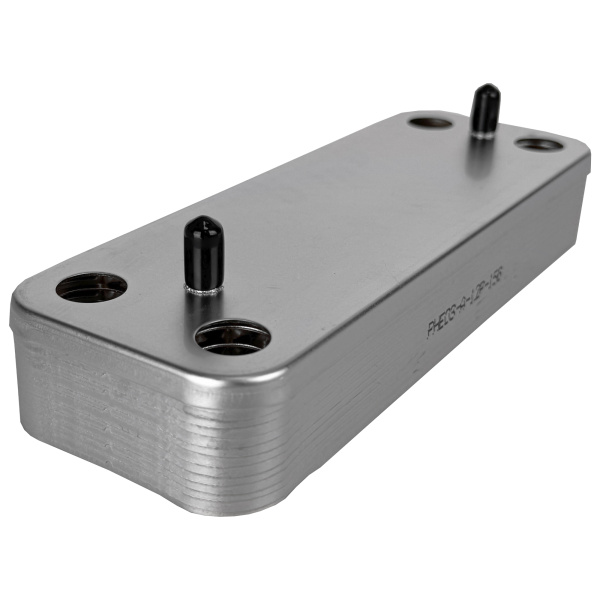 Теплообменник вторичный 12 пластин для котлов Ariston (65104333), BAXI Zilmet12P (5686660, 5686670, 17B2071200), PHE03-A-12P-156