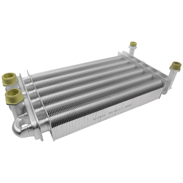 Теплообменник битермический для котлов Ariston, Neva lux, Biasi, Electrolux (998619)