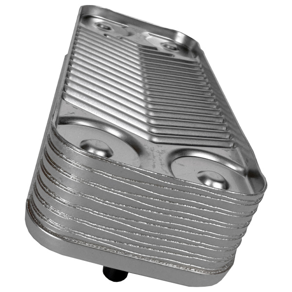 Теплообменник вторичный 14 пластин для котлов Ariston (65104333), Beretta14P (R8037), PHE01-A-14P-148