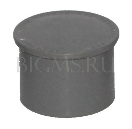 Заглушка для внутренней канализации Ø40 серая Политэк 404000Политэк