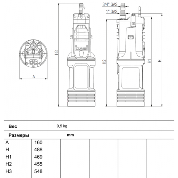 Насос погружной колодезный автоматический DAB Divertron 650 M 60209375