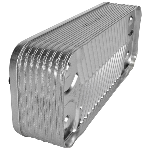 Теплообменник вторичный 16 пластин для котлов Ariston (65104333), Ariston Uno, Beretta, Elexia, Fondital, Biasi, Viessmann Termal 16P (17B1901600), PHE01-A-16P-142