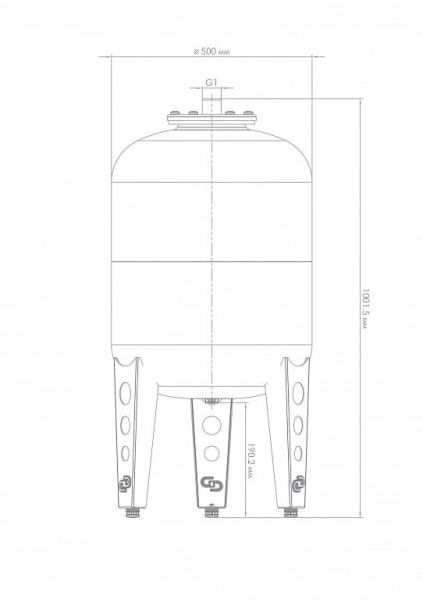 Бак расширительный для отопления Джилекс В 150 л. 7715