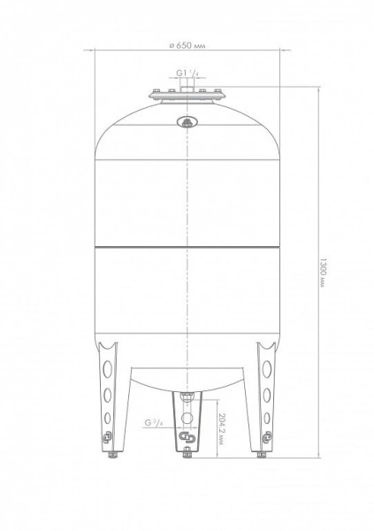 Бак расширительный для отопления Джилекс В 300 л. 7793