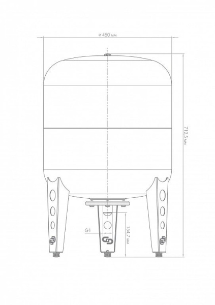 Гидроаккумулятор для водоснабжения Джилекс В 80 л. 7081