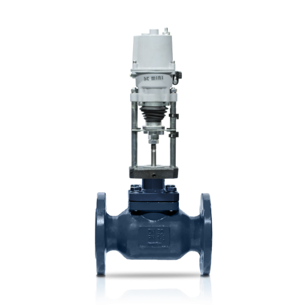 Клапан запорно-регулирующий КПСР серия 100 1.17-100-100-1.1309-СЧ-1,6-1-150-У с электроприводом Regada ST 0.1 498.0-0UISC/02