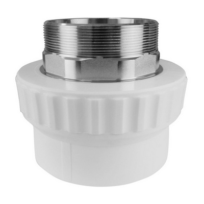 Переходник полипропиленовый с наружной резьбой под ключ Valfex белый