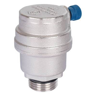 Воздухоотводчик автоматический Stout 1/2" Наружная резьба горизонтальный выпуск Никель SVS-1012-000015