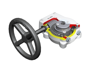 Редуктор четвертьоборотный Rotork 242-30S Ду 200, ISO 5211 F10, чугунный ручной