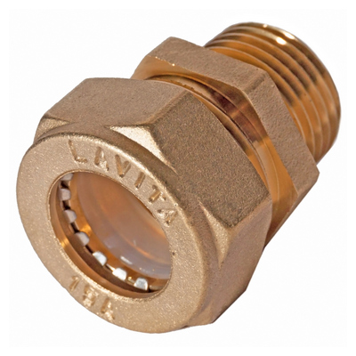 Муфта для гофрированной трубы с НАРУЖНОЙ резьбой НР Ø25х1" Lavita V/S 25*3/4"