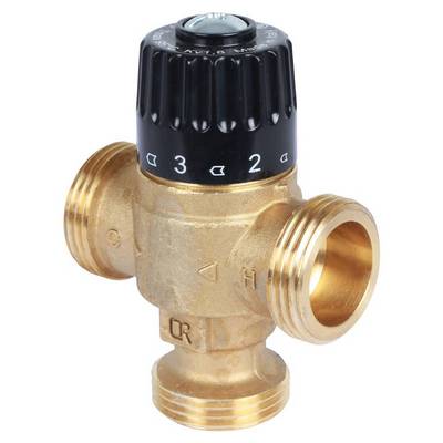 Клапан термостатический 30-65 °С KVs=1,8 м³/час с центральным смешением 1" НР Stout SVM-0125-186525