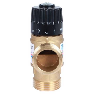 Клапан термостатический 35-60 °С KVs=1,6 м³/час с боковым смешением 1" НР Stout SVM-0120-166025
