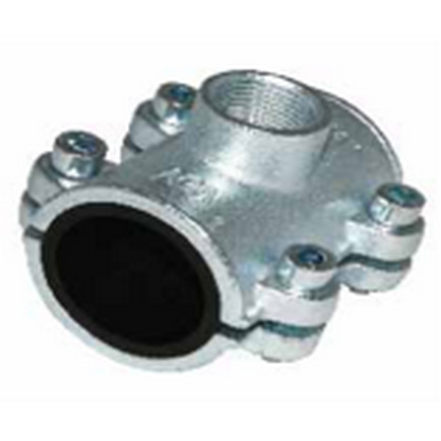 Обойма ремонтная чугунная с отводом OBD 1"x1/2" оцинкованная AGA-flex 12010030