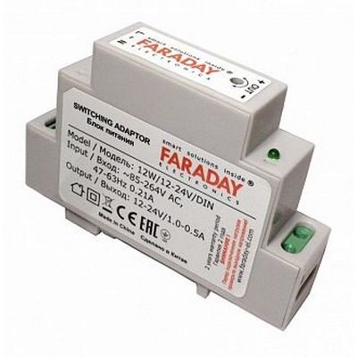 Блок питания ZONT FARADAY 12W/12-24V/DIN ML13968 «Большой Мастер»