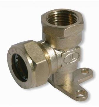 Водорозетка для гофрированной трубы с внутренней резьбой ВР Ø15х1/2" никелированная Lavita E/S(W)15*1/2"НИКЕЛЬ