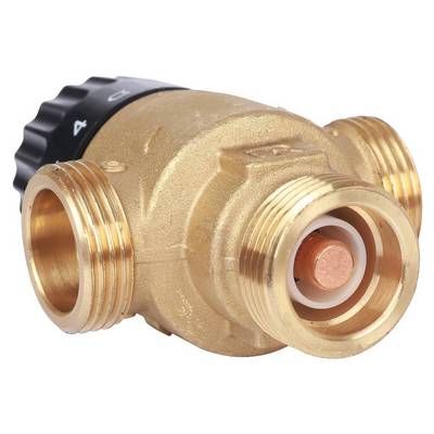 Клапан термостатический 30-65 °С KVs=1,8 м³/час с центральным смешением 3/4" НР Stout SVM-0125-186520