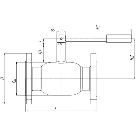 Кран шаровой газовый стандартнопроходной Бивал КШГ.12.080.16 Ф/Ф Ду80 Ру16 стальной фланцевый с рукояткой